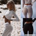 Sunmoot 2019 Newest Sexy Hollow Knitted Swimsuit for Women Sunscreen Cover up Beach Swimwear Bikini Tops+Pants Suits Black B07NJLMQ42